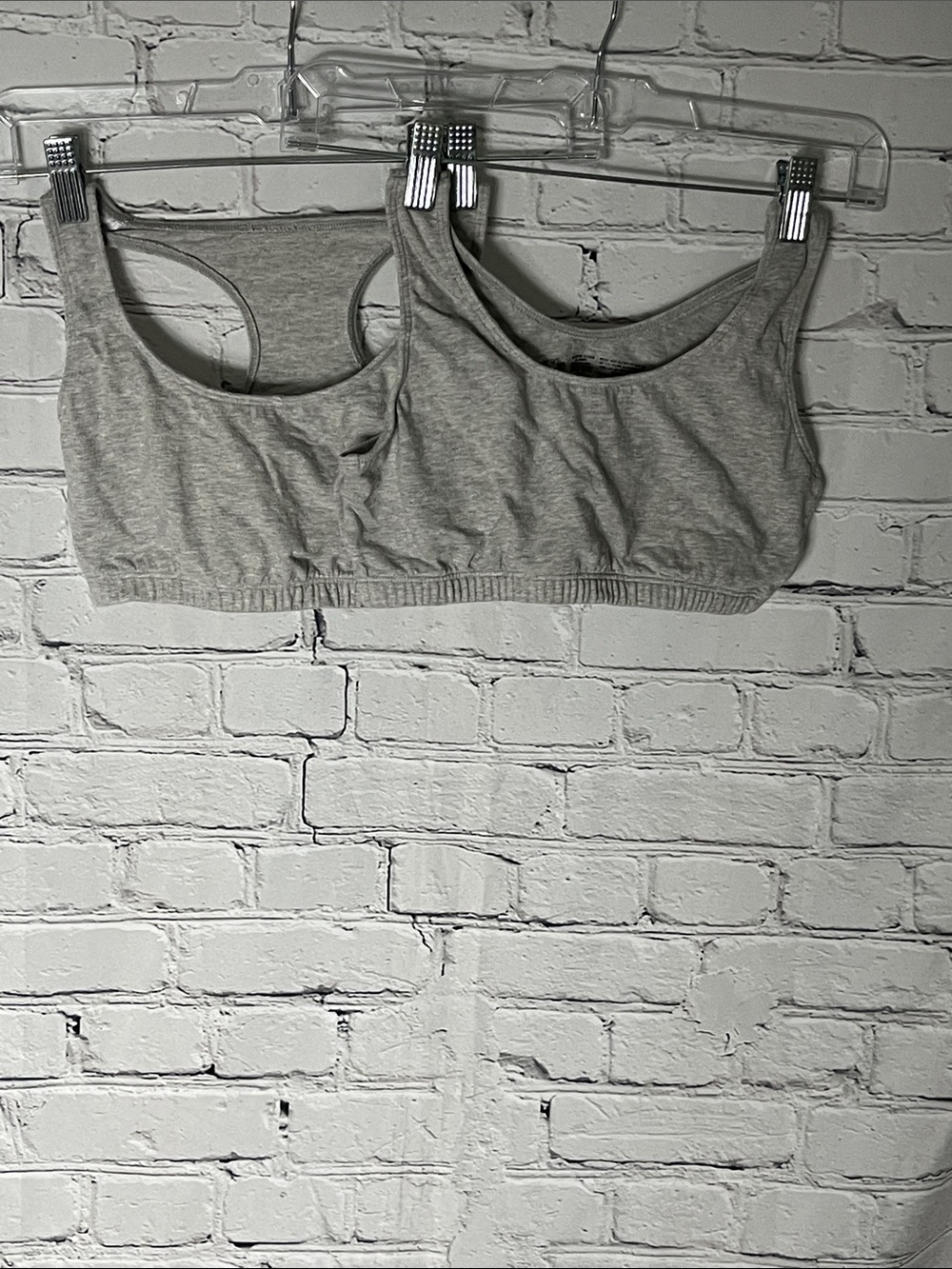 Fruit of the Loom Grey Wireless Comfort Sports Bralette Duo